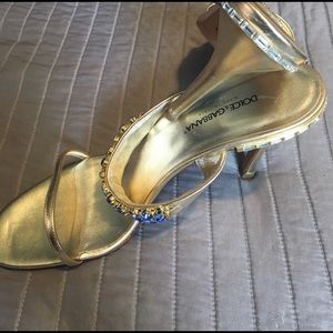 Vintage Dolce & Gabbana Gold Sandal Heel